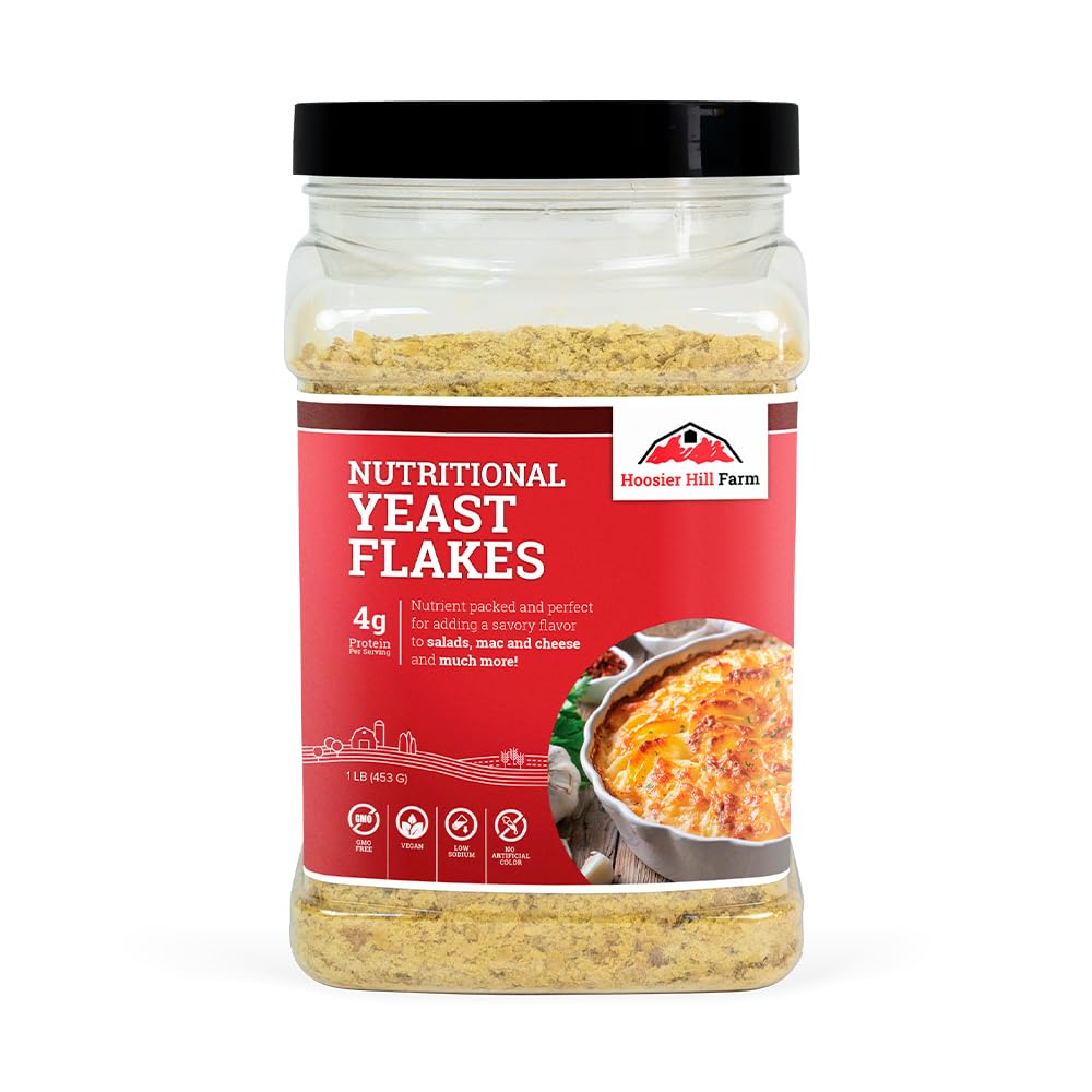 Hoosier Hill Farm Nutritional Yeast Flakes, 1LB (paket z 1)