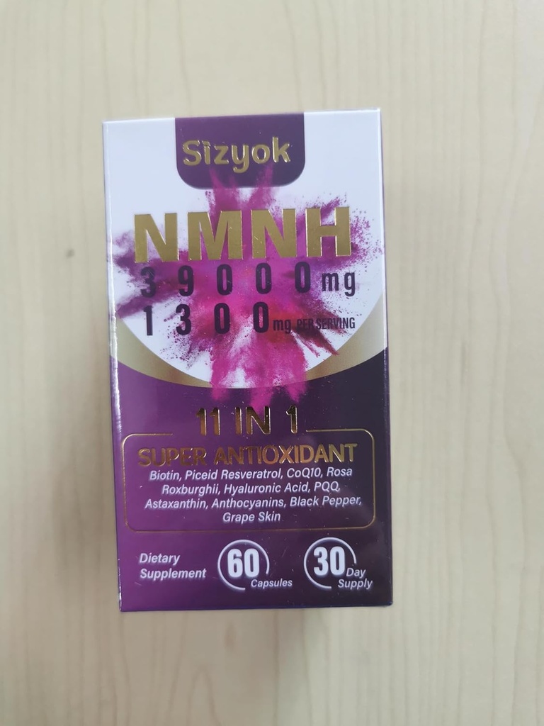 11-v-1 NMNH (dihidronikotinamid mononukleotid), 600 mg na serviranje, NAD+ dodatek z Resveratrolom, CoQ10 za podporo NAD+ Ravni, NMNH dodatek za preprečevanje staranja, 60 Štetje, 30 dan dobave-47