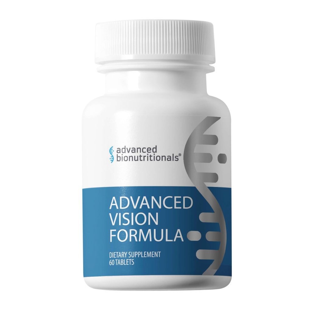 Advanced Bionutritionals – Advanced Vision Formula Supplement, Healthy Vision, Eye Function Support, Eye Vitamins, Lutein, Zeaksantin, Vitamin A, C, Cink, Gluten Free, Dairy Free, Vegan (60 tablet)