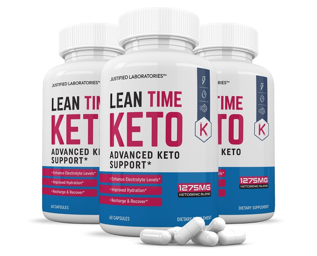(3 pakiranje) Lean Time Keto tablete 1275MG Nova in izboljšana formula vsebuje Apple Cider kis Extra Deviško oljčno olje v prahu zeleni čaj List 180 kapsul