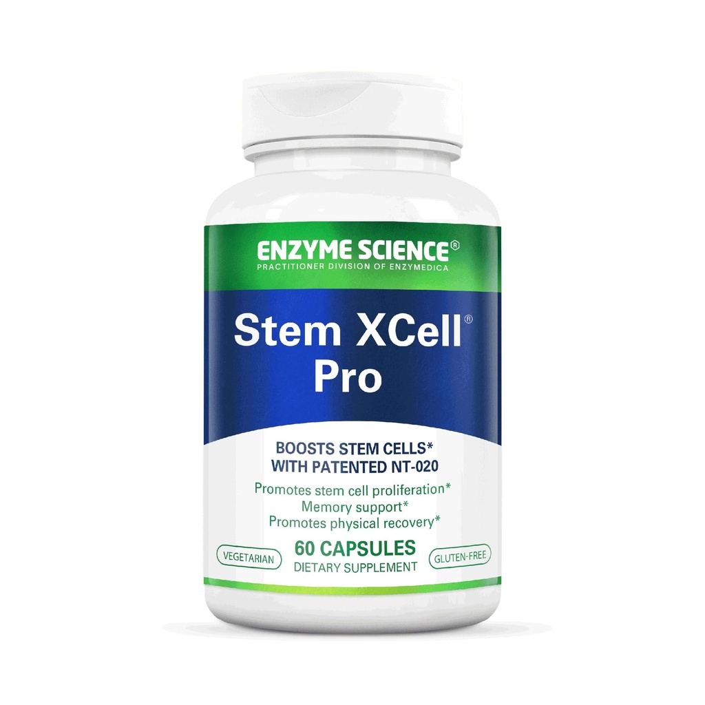 Enzyme Science, Stem XCell Pro, Antioksidant Podpora za celično in imuno zdravje, Stem Cell Health Supplement, 60 kapsul