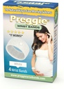 Preggie Anti- Nausea Zapestnice – Jutranja bolezen Relief – Klinično testirana slabost Pomoč za lajšanje nosečnosti Navzea Relief – Acupress Wristband - Stranski učinek brezplačno - 2 pari, Set 4 pasovi - bela