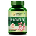 Himalajski organski kompleks Vitamin B s 100% RDA B1, B2, B3, B5, B6, B9 in B12 