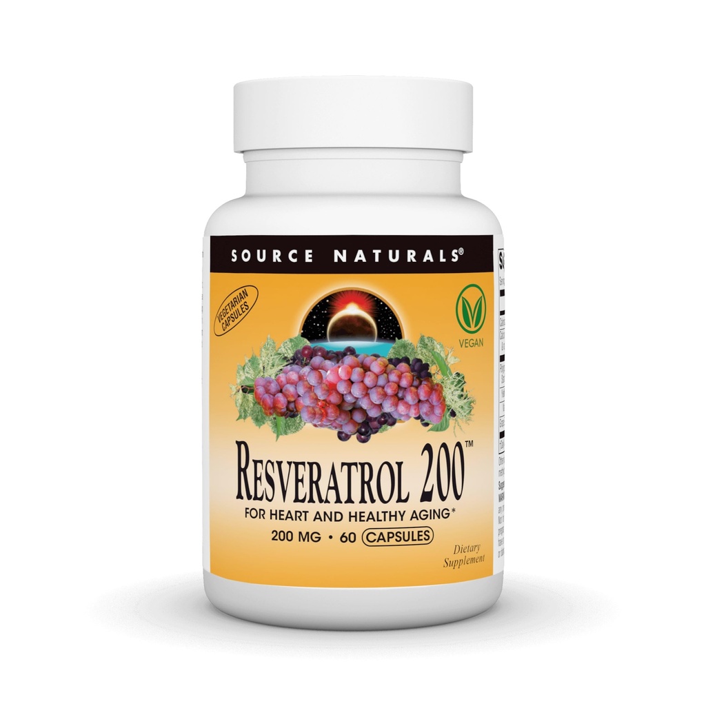 Naravni viri Resveratrol, za srce in zdravo staranje* - 200 mg - 60 vegetarijanskih kapsul