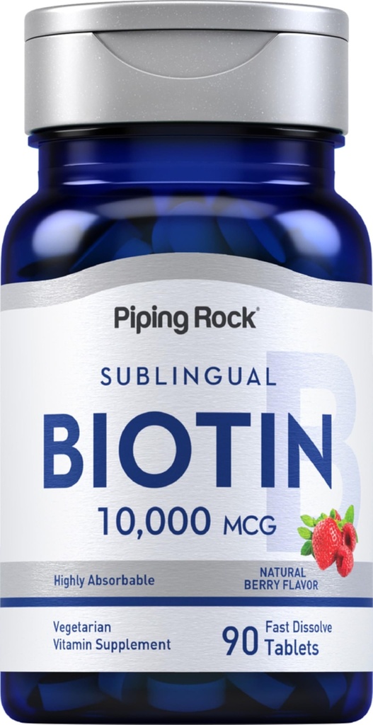 Piping Rock Biotin 10000mcg Fast Dissolve Tablete 