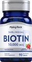 Piping Rock Biotin 10000mcg Fast Dissolve Tablete 