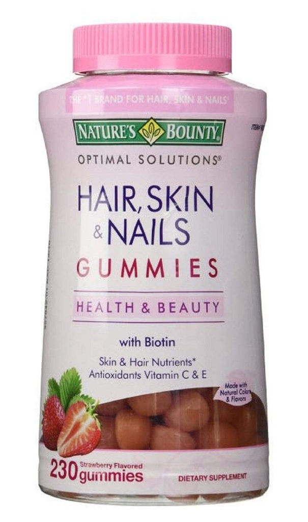 Koža in nohti naravnih las, 230 Gummijev, 230 število (Pack of 1)