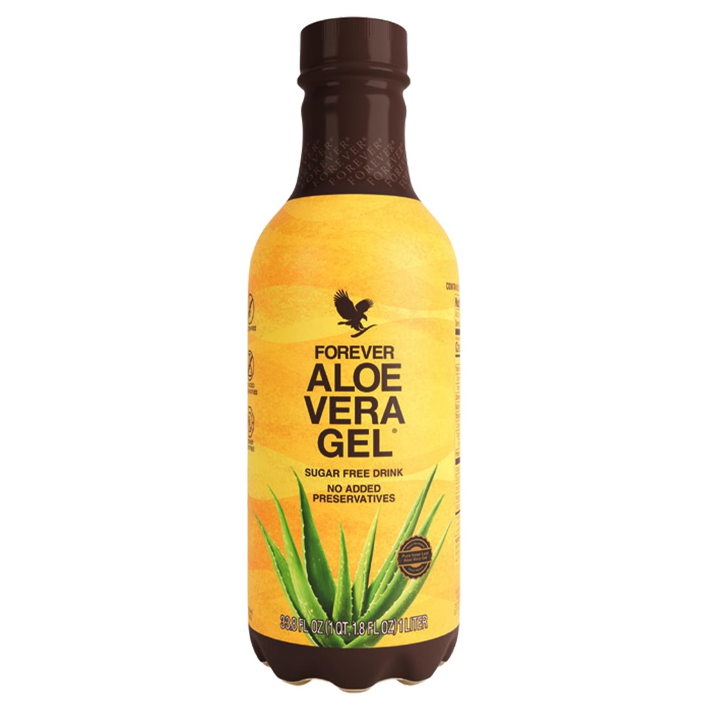 Večno življenje - Aloe Vera Gel, Pure Inner Leaf Juice, 99,7% Aloe Vsebina, Ohranjevalno-brez, 33,8 fl oz