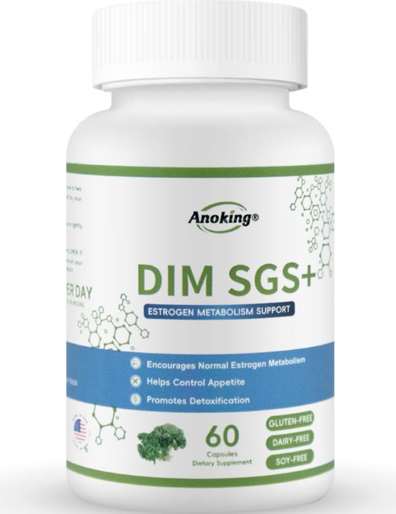 Dodatek DIM za hormonsko ravnovesje, 200 mg, 25 mg SGS, Vegan, 60 kapsul