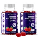Vitamatski sladkor prost melatonin 30mg na Gummy - 60 Serving - 60 vegetarijanskih gummies - Nenavadno oblikovanje dodatek (60 Število (Pack of 2))