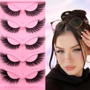 Lisičje oči Wispi trepalnice 20mm dolge mačje oči Lashes Angel Wing Lashes Faux Mink lažne trepalnice naravni videz 5 pari paket