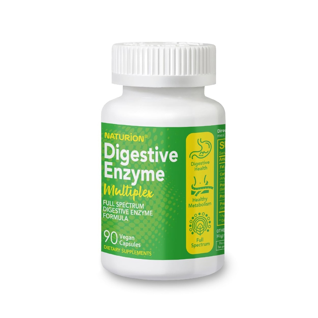 Prebavne Enzyme Multiplex - Multi Encimes, Probiotic 12 Sevi in Prebiotik za pregestivno zdravje, napenjanje in Gut zdravje - Prehranska neugodje - 90 Veganske kapsule, 90 dnevna oskrba
