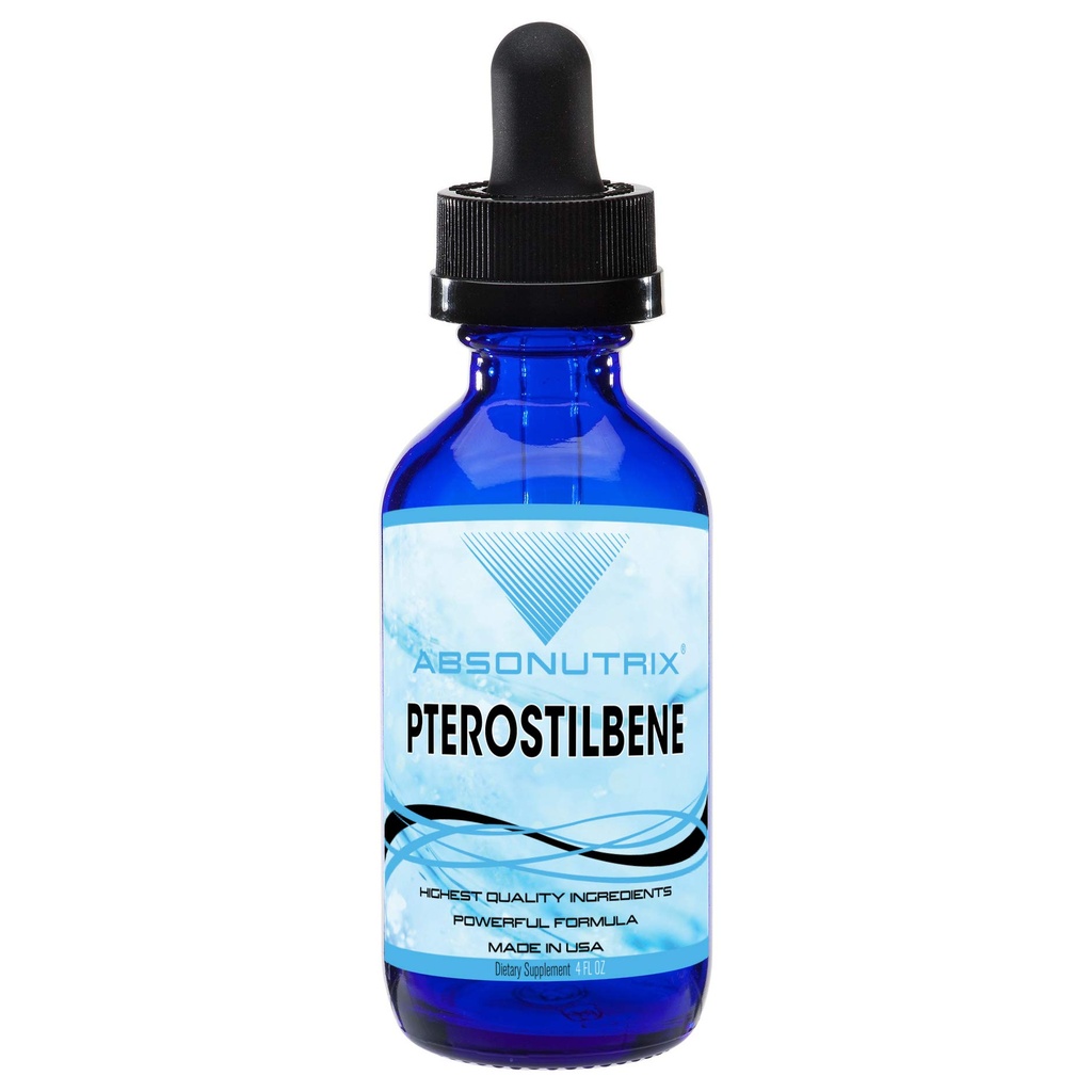 Absonutrix Pterostilbene 300 mg, 4 Fl Oz Tekoče kapljice, 200 Močni servatorji, visoka biološka uporabnost, Testirana tretja stran, Hitra absorpcija, GMP-Certificirani, Ne-GMO, Kruti izdelki, Izdelano v ZDA