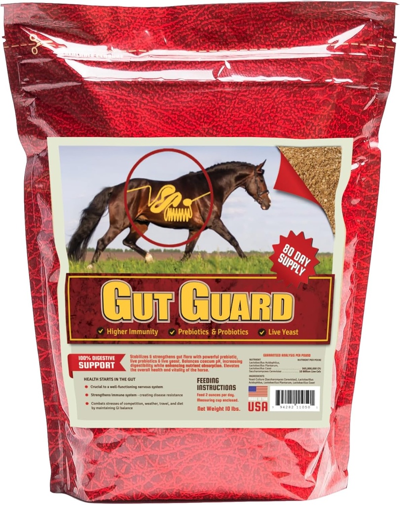 Konjski Gut Gut Gut Gut 10 lb, Probiotic in Prebiotic Hors Supplement for Gut Health