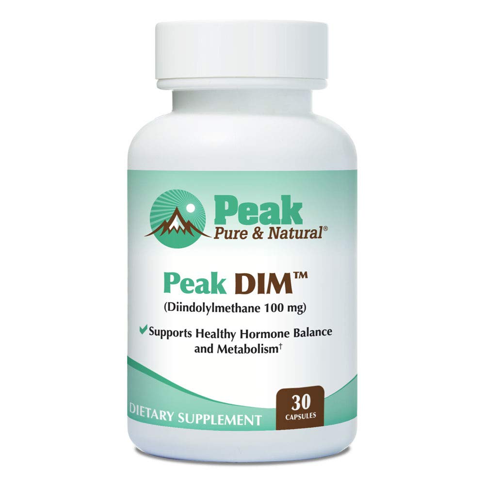 Vrh Pure & Natural Peak DIM - Podpora Zdravi Hormone & Estrogen Balance - Presnovna podpora Dodatek 