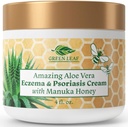 Manuka Medeni ekcema krema vlažilna losjon za psoriazo Relief - srbeč, suh kožni izpuščaj mazilo - blažilni vlažilec za dojenčke, otroci, odrasli - visoka moč telo in obraz krema 4oz