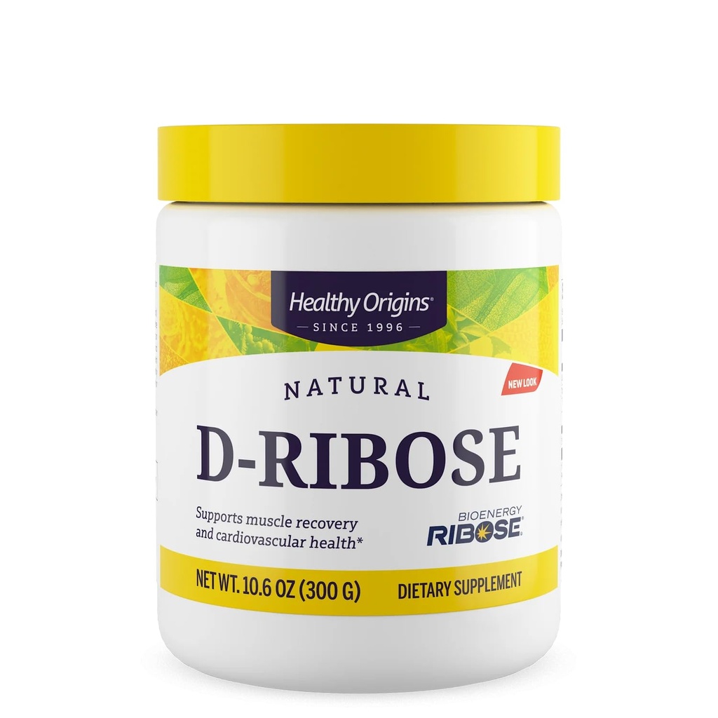 Zdravi izvori D-ribozni prah (bioenergija, ne-GMO, gluten brez, energijska podpora, podpora srcu), 10.6 Ounce