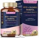 Totaria Inositol Dodatek za ženske z vitaminom D3, Folat, 40:1 Razmerje Myo-Inositol 3000mg & D-Chiro Inositol 75mg Complex, Vitamin B8 Inositol Dodatek za ženske lase, Nail, Koža zdravje
