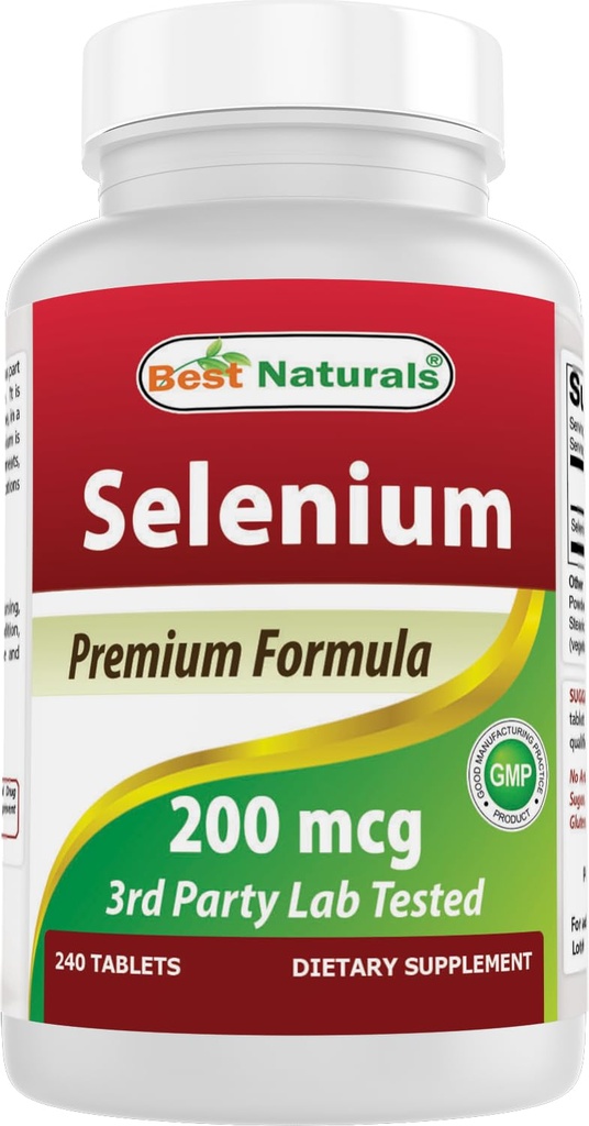 Best Naturals Selen 200 mcg dodatek, 240 Count