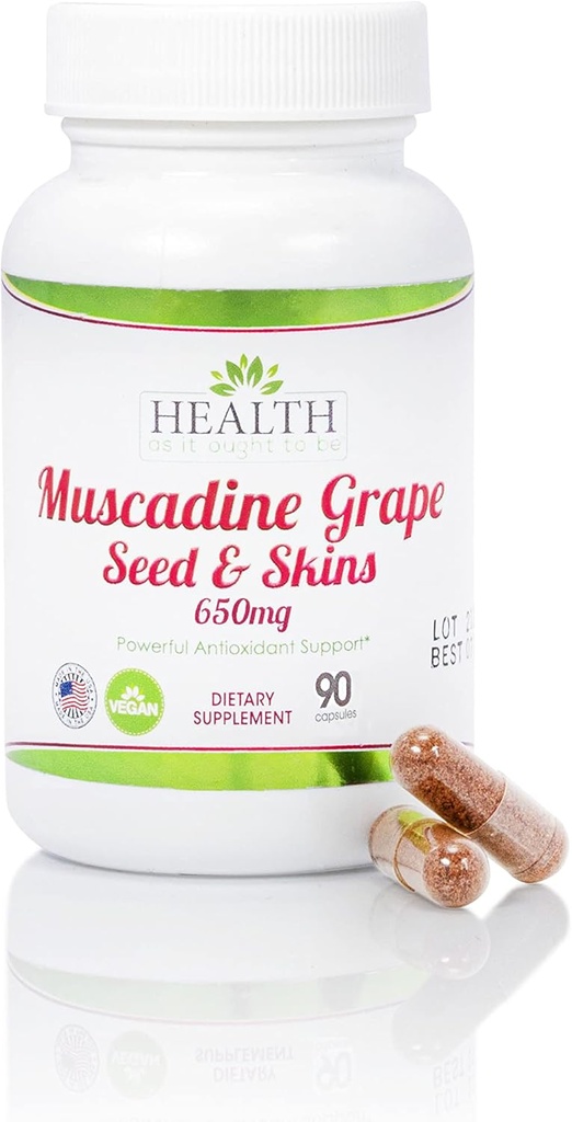 Zdravje Ker se zdi muskadin grozdno seme in kože 650 mg dodatek 
