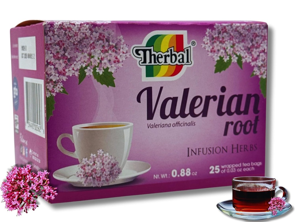 VALERIAN ROOT TEA 25 BAGS 1 G. VSAKA TE DE VALERIANA exp 09/2023 ali kasneje
