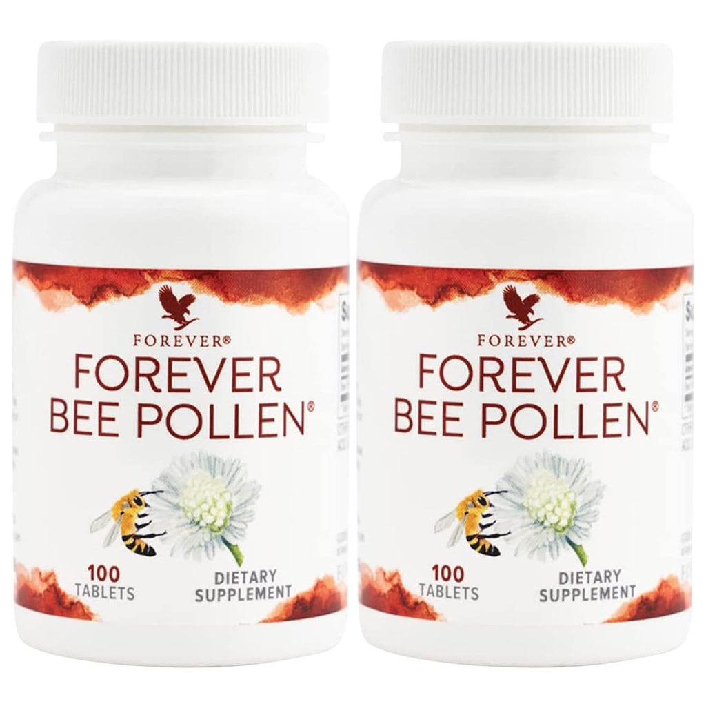 Večno življenje - Bee Pollen - Energija in prehrana z bioaktivnimi spojinami - Vegetarian in Gluten-free - 100 tablet (Pack of 2)