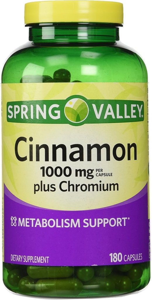 Cimet pomladne doline 1000mg Plus krom, 180 kapsul