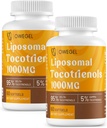 Vitamin E Tocotrienols Dodatki 1000mg - Kapsule z visoko jakostjo Liposom Tocotrienol,95% Delta & 5% Gama Tocotrienols Podpora kože,Bone,Antioksidant,120 Softgels