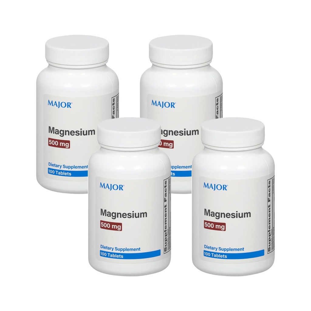 Veliki magnezij 500 mg - Magnezijev oksid tablete - prehranska dopolnila - 100 število (4 pakiranja)