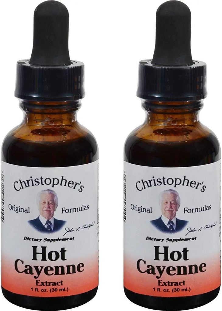 Christopher's Original Formulas Hot Cayenne Extract, 1 fl oz - Naravni zeliščni dodatek - paket 2