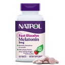 Natrol Melatonin 5 mg hitre tablete za raztapljanje, dodatki za podporo spanju za odrasle, okus jagod, 150 tablet, do 150 dnevno oskrbo