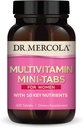 Dr. Mercola Multivitaminski Mini-Tabs za ženske, 30 Serving (300 tablet), z 10 ključnimi hranili, podpira optimalno zdravje žensk, ne-GMO