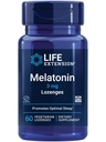 Life Extension Melatonin, 3 mg, Optimalna podpora za spanje, Zdravi cirkadialni ritmi, Celularna obramba, Gluten-free, Non-GMO, Vegetarian, 60 žvečljivih lozenges