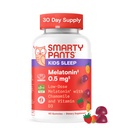 SmartyPants Kids Smart Gumies dodatek z Melatonin 0,5mg: Kamilica & Vitamin D3, Pomoč za spanje, Jagodna mango aroma, 60 Count