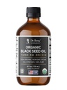 Dr. Berg Black Seme Oil Organic Cold Pressed – Pure Nigella Sativa Black Cumin Oil – USDA Organic, Halal, Vegan – za lase, kožo, Imunska podpora – Nerafinirana tekočina – 4 oz Steklena steklenica