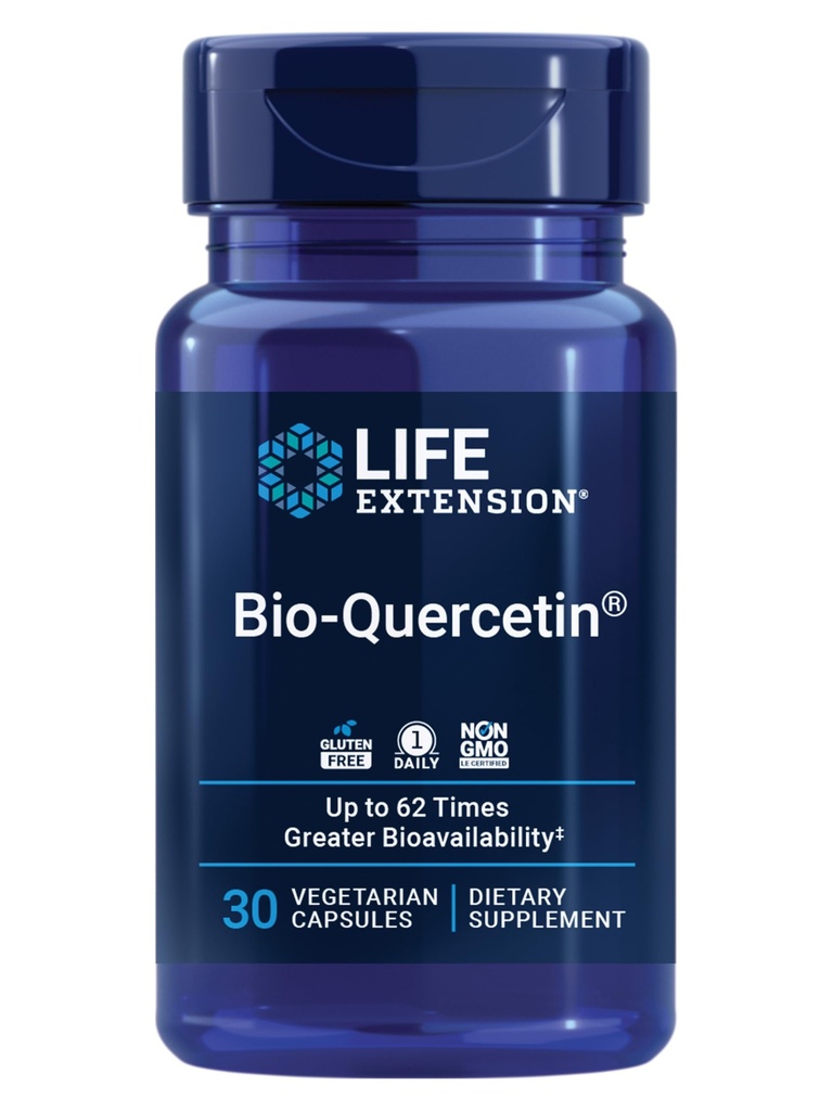 Life Extension Bio-Quercetin, Imunsko zdravje dopolnilo, Heart Health Support, Gluten Free, Non-GMO, Vegetarian, 30 kapsul