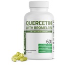 Bronson Quercetin z bromelainom 2 v 1 Wellness Support, Non-GMO, 60 kapsul