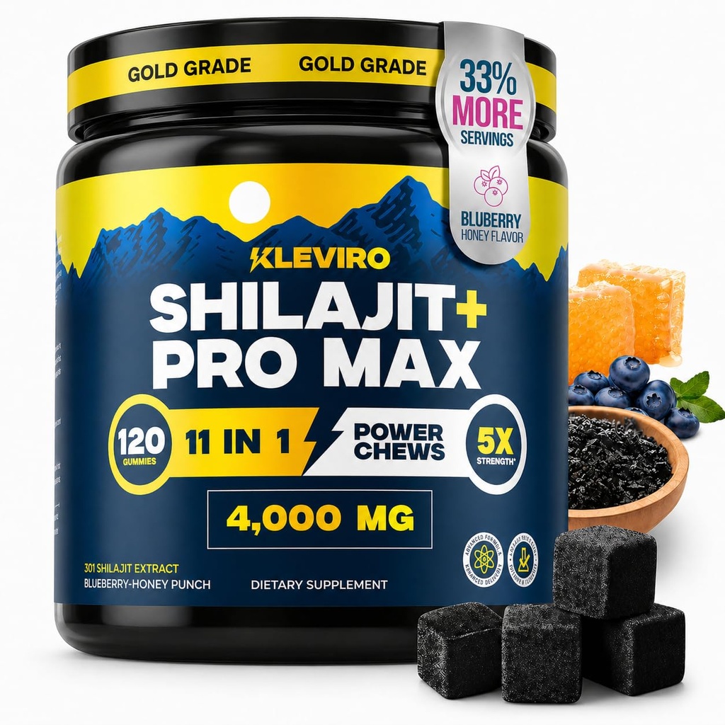 KLEVIRO 30:1 Shilajit Gumies za moške 