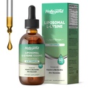 Liposomski L-lizin 1000MG Liofilne kapljice, lizin dodatek za ženske in otroke z vitaminom C, B6, D3, B12 & cinkov glukonat, zdravje kože in ustnic, Imuno & kolagen proizvodna podpora, limonska aroma, 2 fl