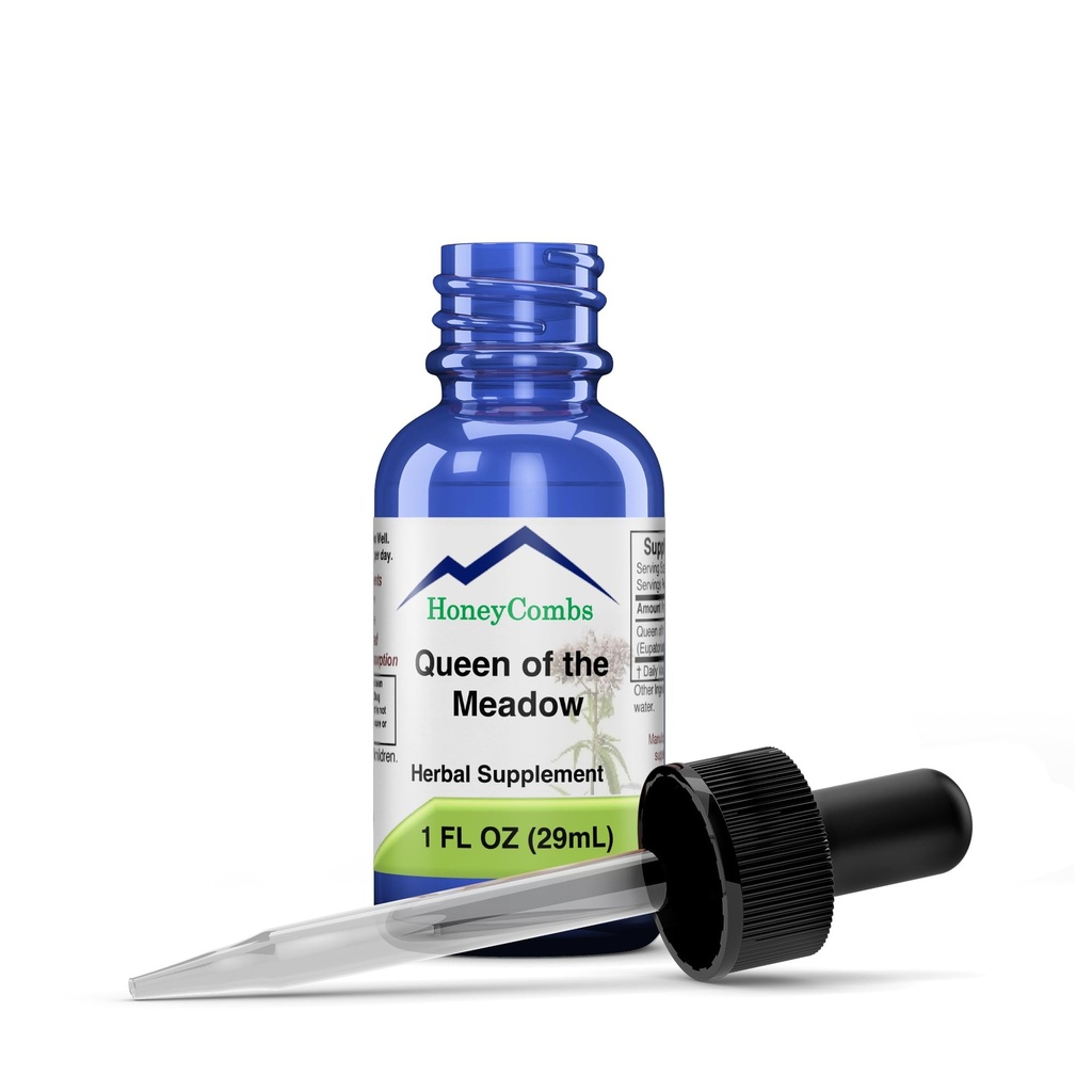 Liquid Meadow sweet Extract – Queen of the Meadow Zeliščne kapljice – Herbal Extract Tekoča alternativa kapsulam Tablete Gummies – Naravni rastlinski primal Queen dodatek za ženske
