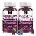 (2 paket) Quercetin Gummies - Quercetin z Bromelain 2378mg - Mešanica z Elderberry, Echinacea Purpurea Extract, cink, vitamin C, D3,K2, kompleks podpira imunske, kardiovaskularne in dihalne funkcije