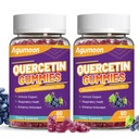 2 Pack Quercetin Gummies, 1000mg Quercetin z bromelain cink starejšina, Imunska in antioksidantna podpora, Vegan Gummies za odrasle in otroke, 120 Count