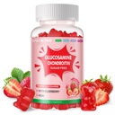DANEW Pro Glukozamin Chondroitin Gumies z MSM & Elderberry Extra Jakost - skupna podpora, Antioksidant Imunska podpora Dopolnilo za odrasle, moške in ženske.90 Jagodne jagode