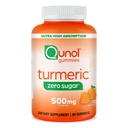Qunol Zero Sugar Curcumin Gummies, Gummy s 500mg Kurkumin, Skupna podpora dodatek, Ultra visoka absorpcija Kurkumin, Vegetarian, Gluten prost, 90 Število