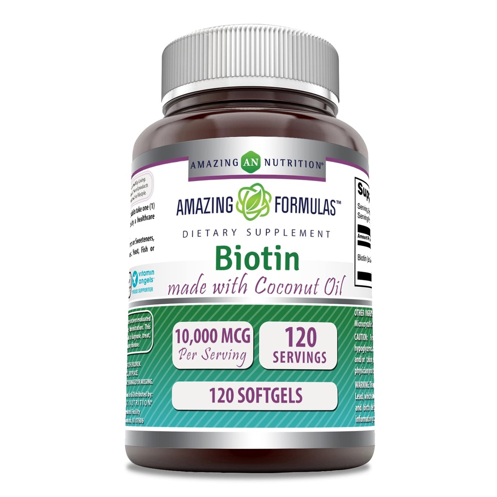 Osupljive formule Biotin z ekstra deviško organsko kokosovo olje dodatek 