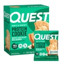 Quest Nutrition White Chocolate Macadamia Protein Cookie, 15g proteini, 1g sladkor, 2g neto ogljikovi hidrati, Keto prijazno, visoke beljakovine, nizko karboksigen; 4 Count