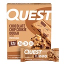 Quest Nutrition Chocolate Chip Cookie Dough Protein Bars, 21g Beljakovine, 4, Neto ogljikovi hidrati, 1g sladkorja, visoke vlaknine, Gluten brezplačno, Keto prijazno, 4 Število