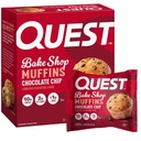 Quest Nutrition Chocolate Chip Muffin, 10g proteini, 2g neto ogljikovi hidrati, manj kot 1g sladkorja, prigrizek beljakovin, 4 številke