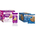 Quest Nutrition Zamrznjeni piškotki Twin Pack Rojstni dan Torta 1g Sladkor 10g Beljakovine 2g Net Ogljikovi hidrati Brezplačni 8 Count in čokoladni Chip Protein Cookie 12 Count