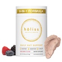 Daily Gut Health Powder 6-in-1 All Natural Supplement, Slippery Elm, L Glutamin, Lemon Balm z PepZinGI - Bloat & Plin Relief, GI Lining Repair, IBS podpora - Mixed Berry, 30 Servings